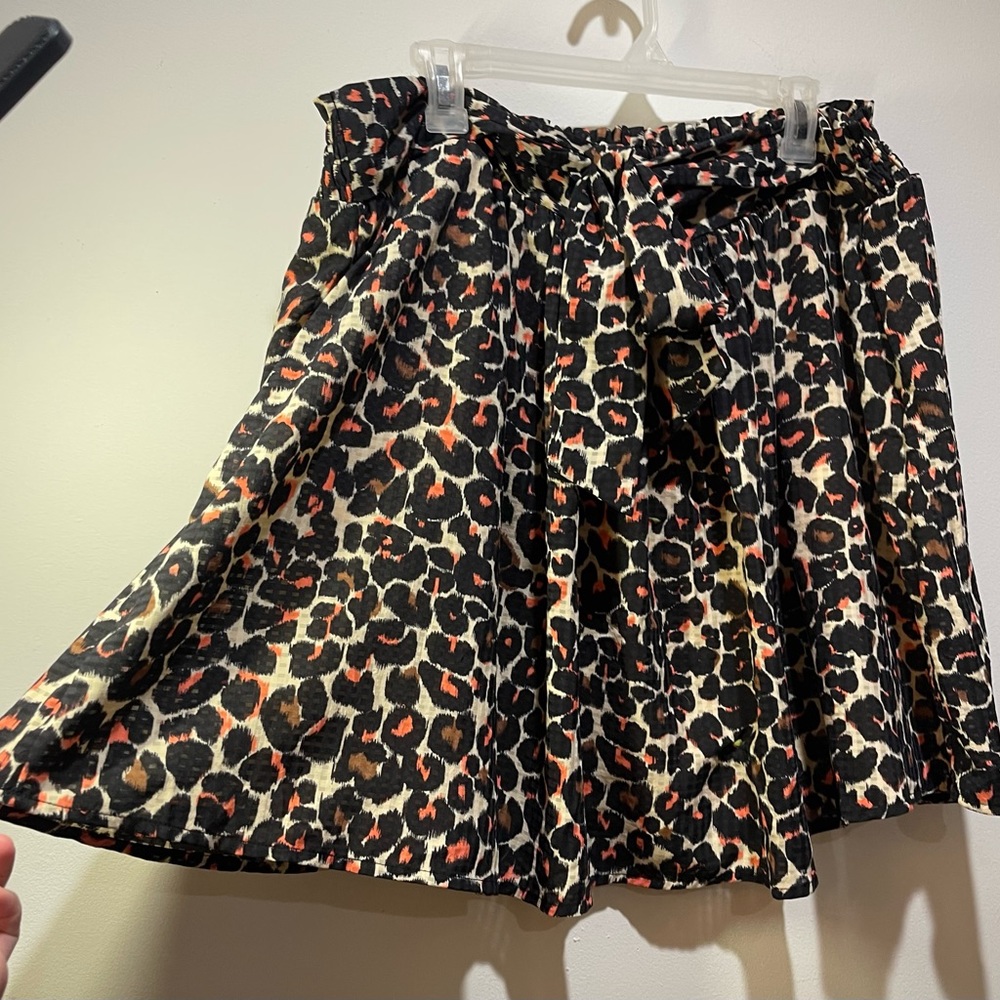 Who What Wear Women's Cheetah Print Skirt Size XXL NWT Pockets Mid Thigh